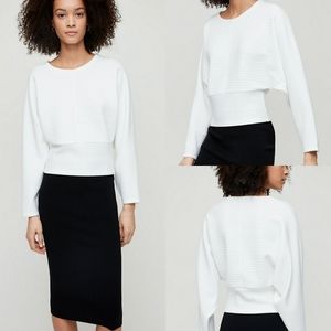 Babaton Aritzia white Hal long sleeve top